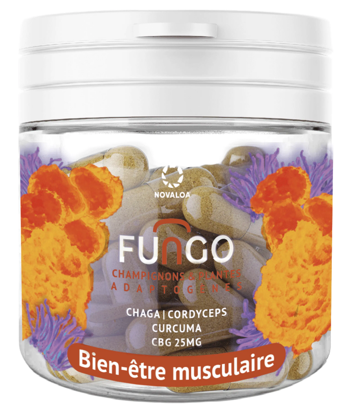 Gélules CBG – Bien être musculaire – Fungo – Champignons et plante adaptogènes