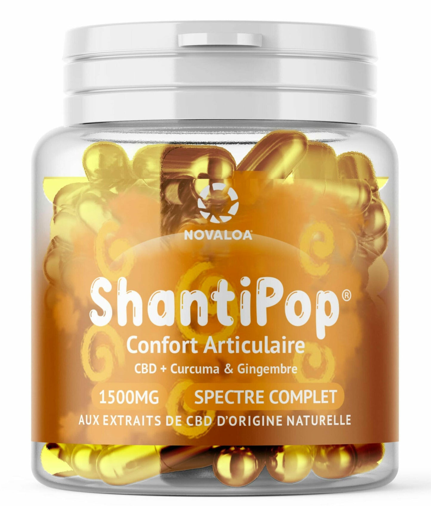 Gélules liquides Confort articulaire – 1500mg CBD/CB2 Curcuma & Gingembre
